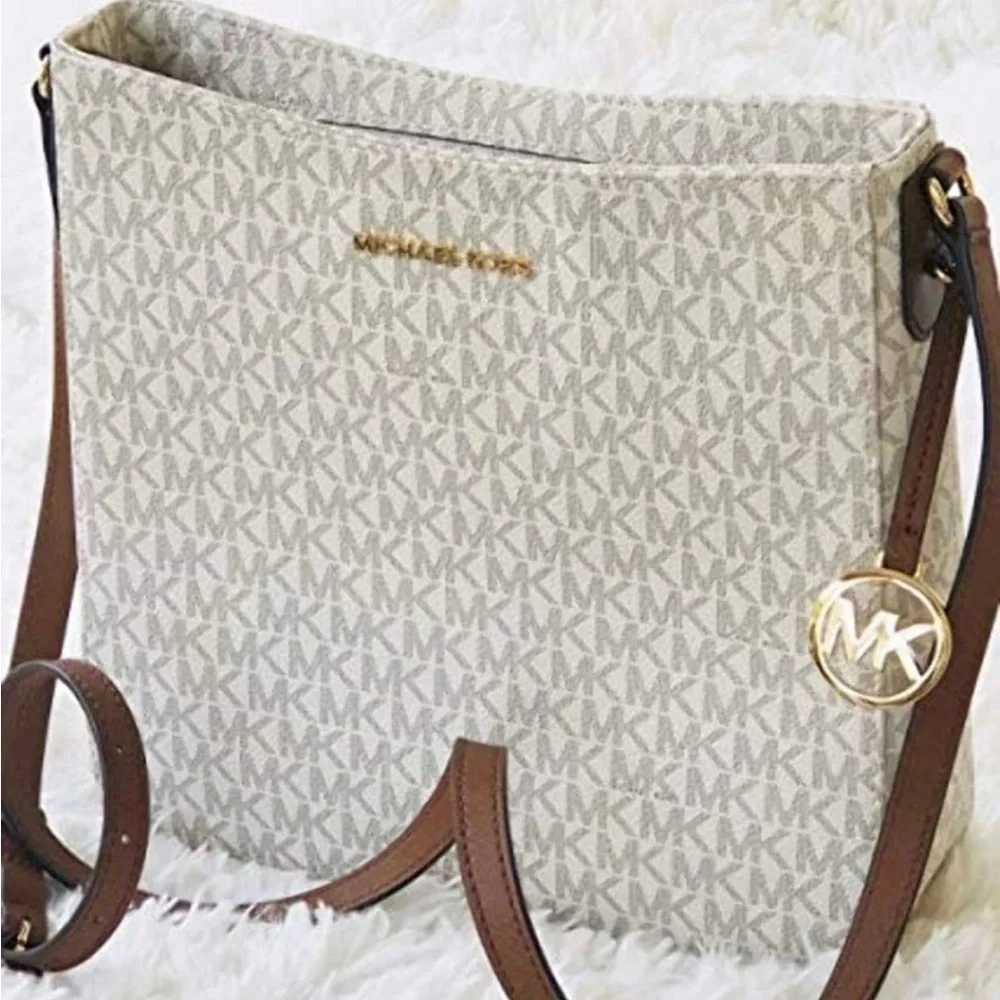 Michael Kors Signature Jet Set North South Travel Messenger Bag - Picture 8 of 8